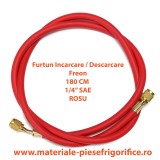 Furtun pentru incarcare si descarcare agenti frigorifici 1/4 &quot; SAE Rosu,, Oem