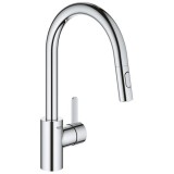 Baterie bucatarie monocomanda, cu dus extractibil, Grohe Eurosmart Cosmo