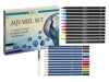 Set creativ, 12 carioci acuarela, 12 creioane colorate tip acuarela, 1 pensula, Nassau