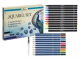 Set creativ, 12 carioci acuarela, 12 creioane colorate tip acuarela, 1 pensula, Nassau