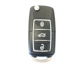 Carcasa Cheie Briceag VW 3 Butoane Chrom-Negru Butoane Albe Design NOU, Aftermarket AutoProtect KeyCars