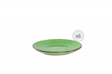 Set 6 farfurii pentru desert Gala Green, Heinner, &Oslash;19 cm, ceramica, verde