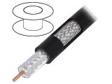 Cablu coaxial RG11 305m s&acirc;rmă Cu PE negru &Oslash;10,03mm