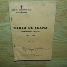 DAREA DE SEAMA A COMITETULUI CENTRAL 1937-1938