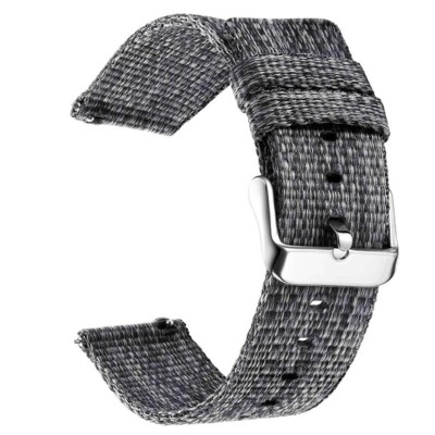 Curea material textil, compatibila Amazfit BIP 3, telescoape QR, Grainsboro Gray foto