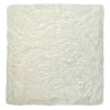 Fată de Pernă Decorativă, Imitatie Blană, Model Flori, Alb, 40x40cm, Oem