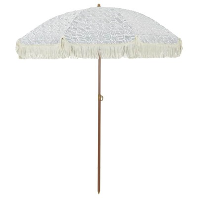 Umbrelă de soare Gri și alb &amp;Oslash; 160 x 195 cm Oțel foto