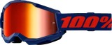 Ochelari cross/atv 100% Strata 2, lentila oglinda rosie, culoare rama albastru m... Cod Produs: MX_NEW 26013498PE