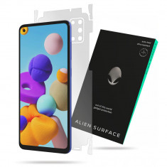 Folie Alien Surface, Compatibila cu Samsung Galaxy A21s, Ecran, Spate si foto