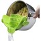 Strecurator Filtru pentru Vase, Cyrax, din Silicon Rezistent la Temperaturi Inalte, Universal, Paste, Legume, Fructe, 23x12.5x6.7 cm Verde
