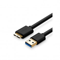 Cablu Date si Incarcare microUSB 3.0 - USB UGREEN US130, 2 m, USB 3.0, Negru