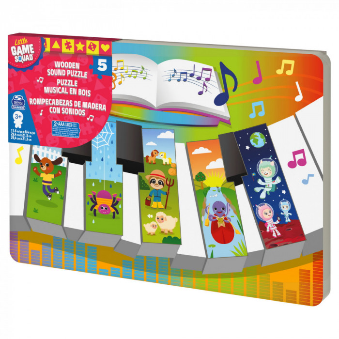 PUZZLE DIN LEMN IN FORMA DE PIAN CU SUNETE SuperHeroes ToysZone