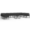 Set mobilier de gradina cu perne, 11 piese, antracit, aluminiu