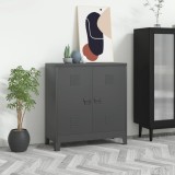 Gossi dulap industrial de depozitare, antracit, 90x40x100 cm, otel