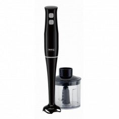 Blender si tocator 2in1 Rosberg R51112IC, 400W, 500 ml, Lama stomacala, Negru