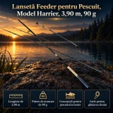 Lansetă Feeder pentru Pescuit, Model Harrier, 3,90 m, 90 g