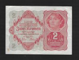 AUSTRIA 2 COROANE / KRONEN 1922 [2] P - 74