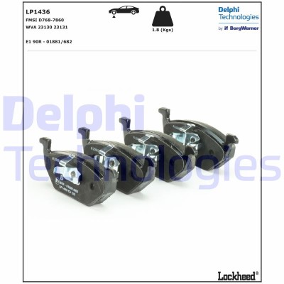 DELPHI LP1436 set placute frana,frana disc foto