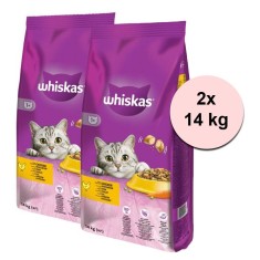 WHISKAS cu carne de pui 2 x 14 kg foto