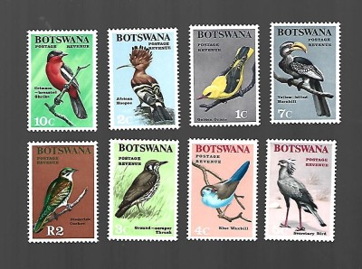 botswana pasari incomplecta mnh foto