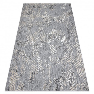 Covor Structural SOLE D3842 hexagoane - țesute plate gri / bej, 120x170 cm foto