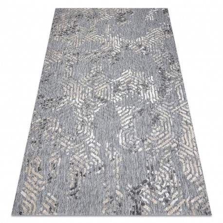 Covor Structural SOLE D3842 hexagoane - țesute plate gri / bej, 120x170 cm