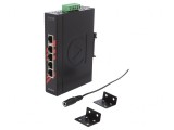 Switch Ethernet Neadministrabil 5 Porturi 12-48VDC LNX-500A