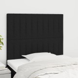 VidaXL Tăblii de pat, 2 buc, negru, 90x5x78/88 cm, textil