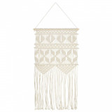 Cuier de perete macrame, 40x80, bumbac