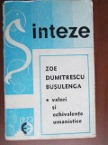 Valori si echivalente umanistice Zoe Dumitrescu Busulenga