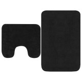 Cumpara ieftin Set covorase baie, 2 buc., textil, antracit