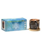 Set Suport Difuzor metalic Aura Cleansing si 12 carbuni aromati, Aromafume