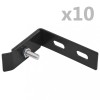 VidaXL Conector de colț de perete, 10 seturi, antracit