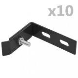 VidaXL Conector de colț de perete, 10 seturi, antracit