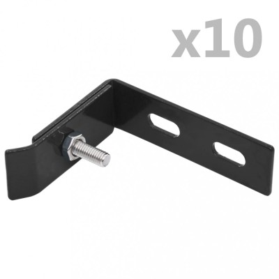 vidaXL Conector de colț de perete, 10 seturi, antracit foto