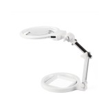 Lupă de Masă cu LED &ndash; 2,5X și 5X &ndash; Pliabilă &ndash; M&acirc;ini Libere &ndash; pentru