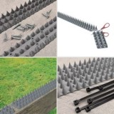 Tepi Anti-Pasari, Set 3 buc, 45x5 cm, Gri, Plastic Flexibil, CMCLASS