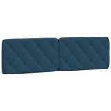 Cumpara ieftin Perna tablie de pat, albastru, 180 cm, catifea