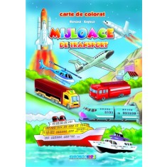 Carte de colorat - Mijloace de transport