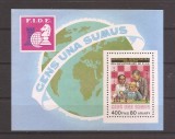 Madagascar1984 - A 60-a aniversare a Asociației Internaționale de Șah,colita,MNH