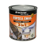 Vopsea email anticoroziva 3 in 1 alb glacier 369 pe baza de solvent 1L, direct pe rugina, interior si exterior Breckner Germany