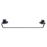 Cumpara ieftin Suport din metal pentru prosop, lung, prindere mecanica sau cu ventuza, negru mat, 455 mm