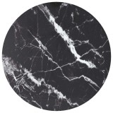 Cumpara ieftin Blat masa negru &Oslash;40x0,8 cm, sticla securizata cu design marmura