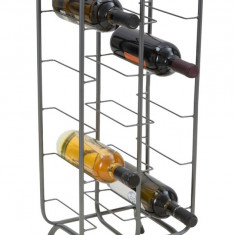 Suport pentru sticle de vin Rectangular, Mauro Ferretti, 10 sticle, 28 x 23 x 67 cm, fier