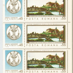 Romania, LP 685/1968, Ziua marcii postale romanesti, straif de 5 timbre, MNH