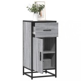VidaXL Dulap, gri sonoma, 35,5x35x76 cm, lemn prelucrat și metal
