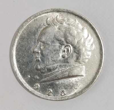 AUSTRIA 2 SCHILLING 1928 FRANZ SCHUBERT ARGINT AUNC foto
