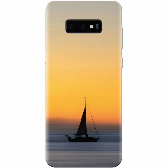 Husa silicon pentru Samsung Galaxy S10 Lite, Wind Sail Boat Ocean Sunset
