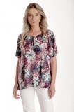 Cumpara ieftin Bluza Dama, Ampla cu Imprimeu Floral, Multicolor - L
