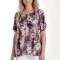Bluza Dama, Ampla cu Imprimeu Floral, Multicolor - M